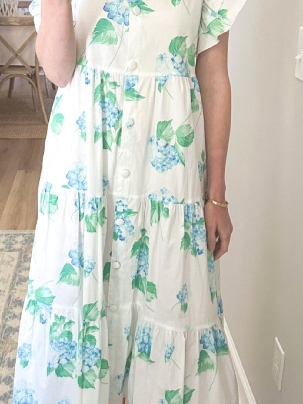 NWT Crown & Ivy Hydrangea Tiered Maxi Dress - Size M - Brand New